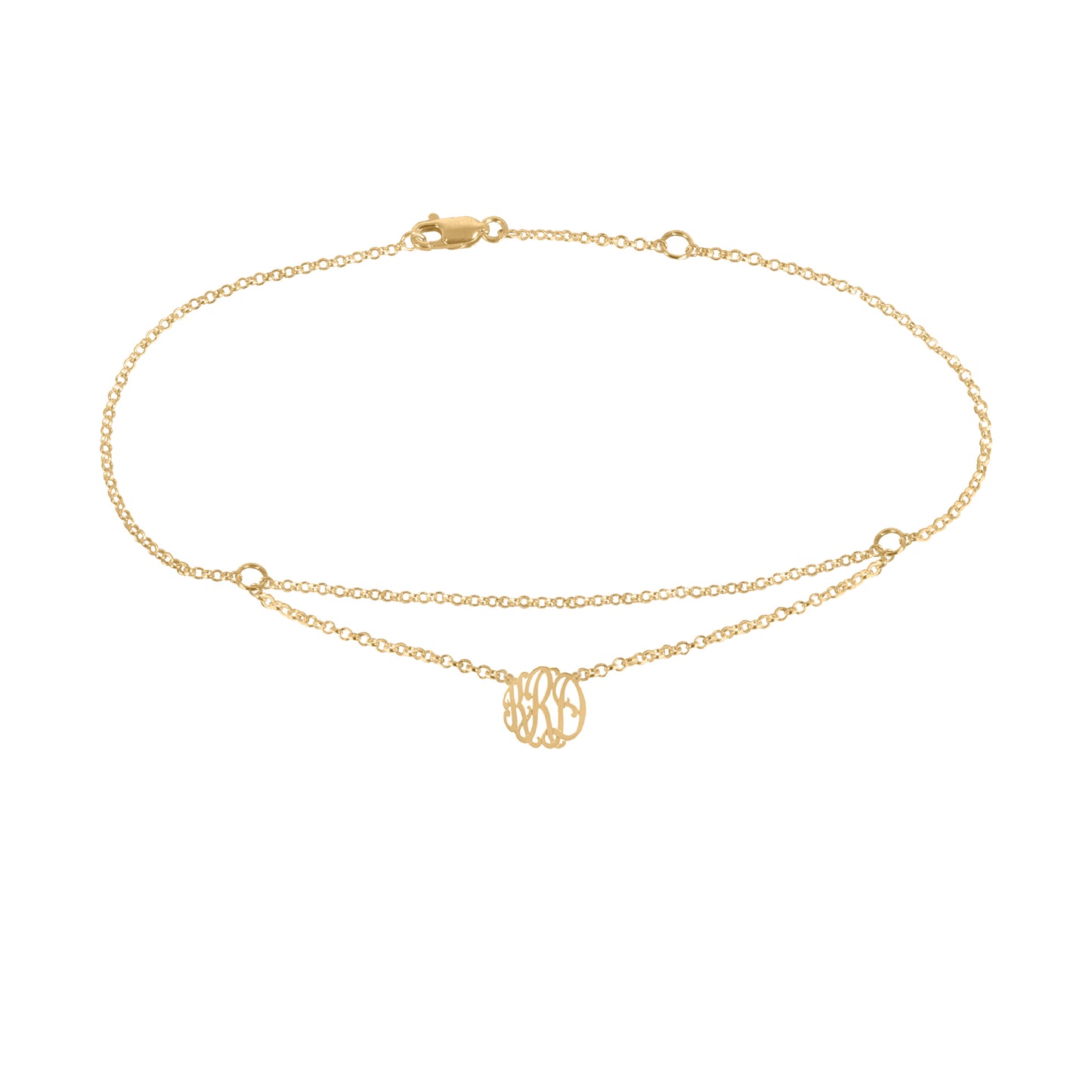 Hanging Monogram Anklet