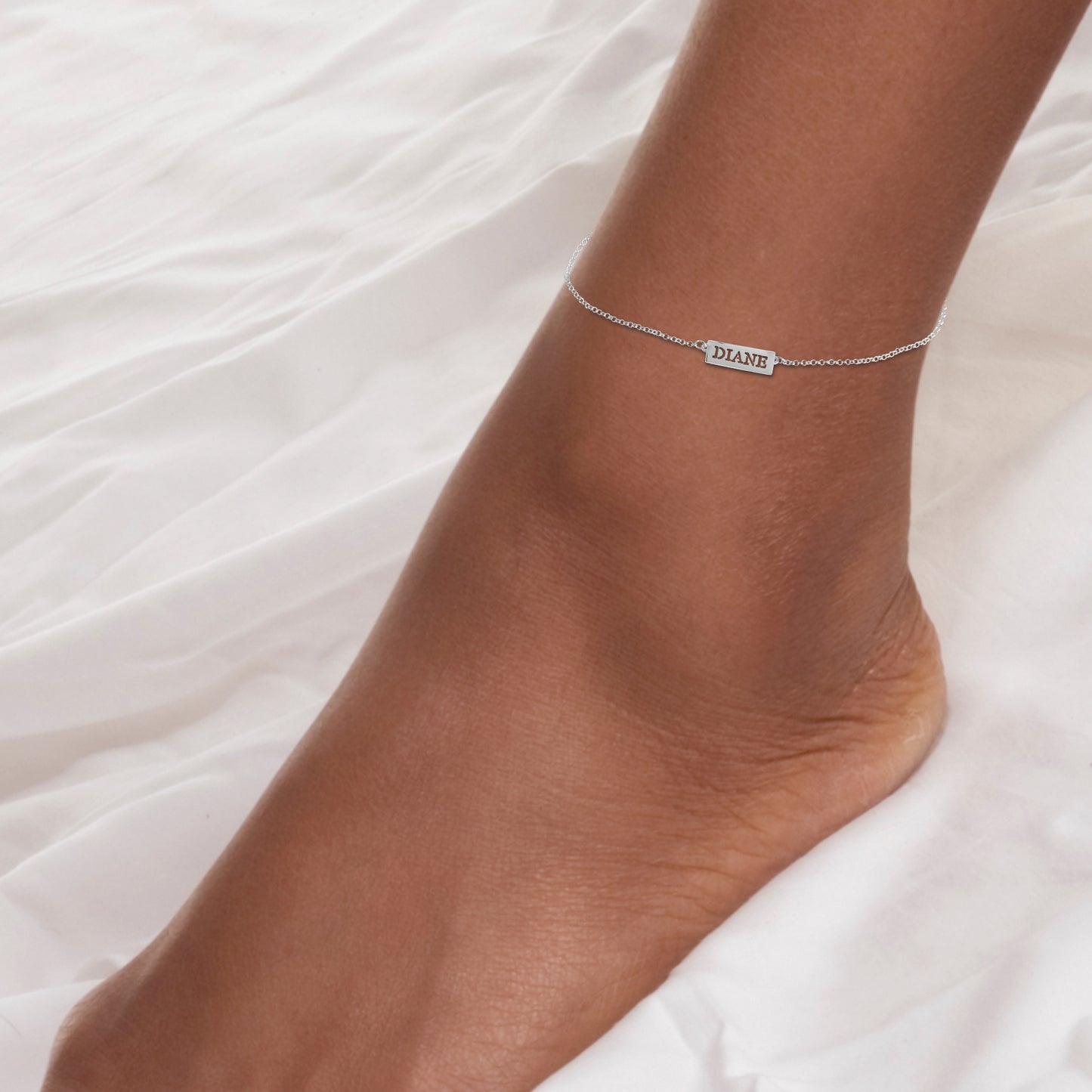 Open Letter Name Anklet
