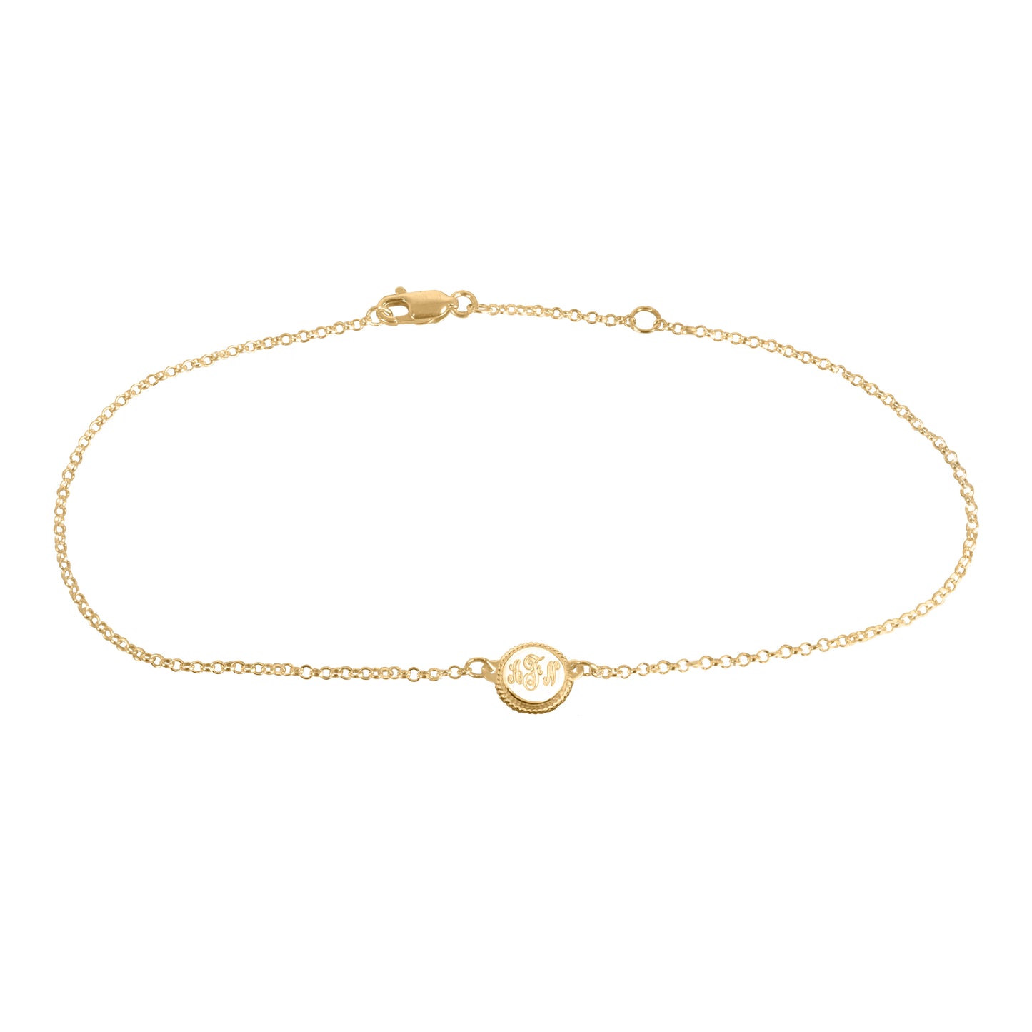 Rope Frame Monogram Anklet