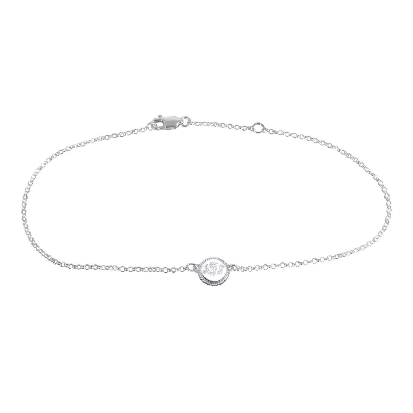 Rope Frame Monogram Anklet
