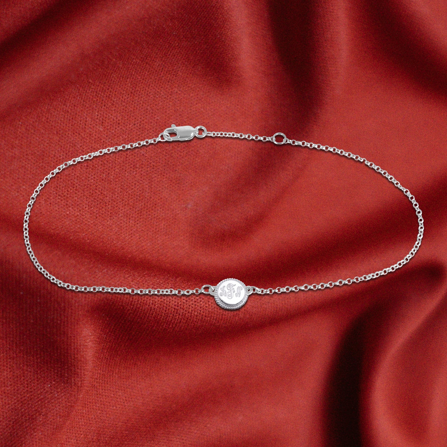 Rope Frame Monogram Anklet