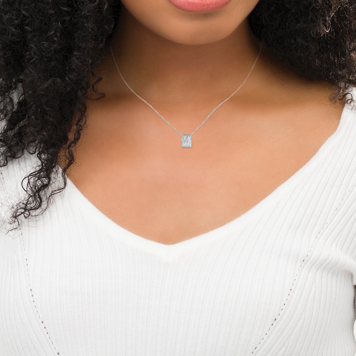 Monogram Tag Necklace