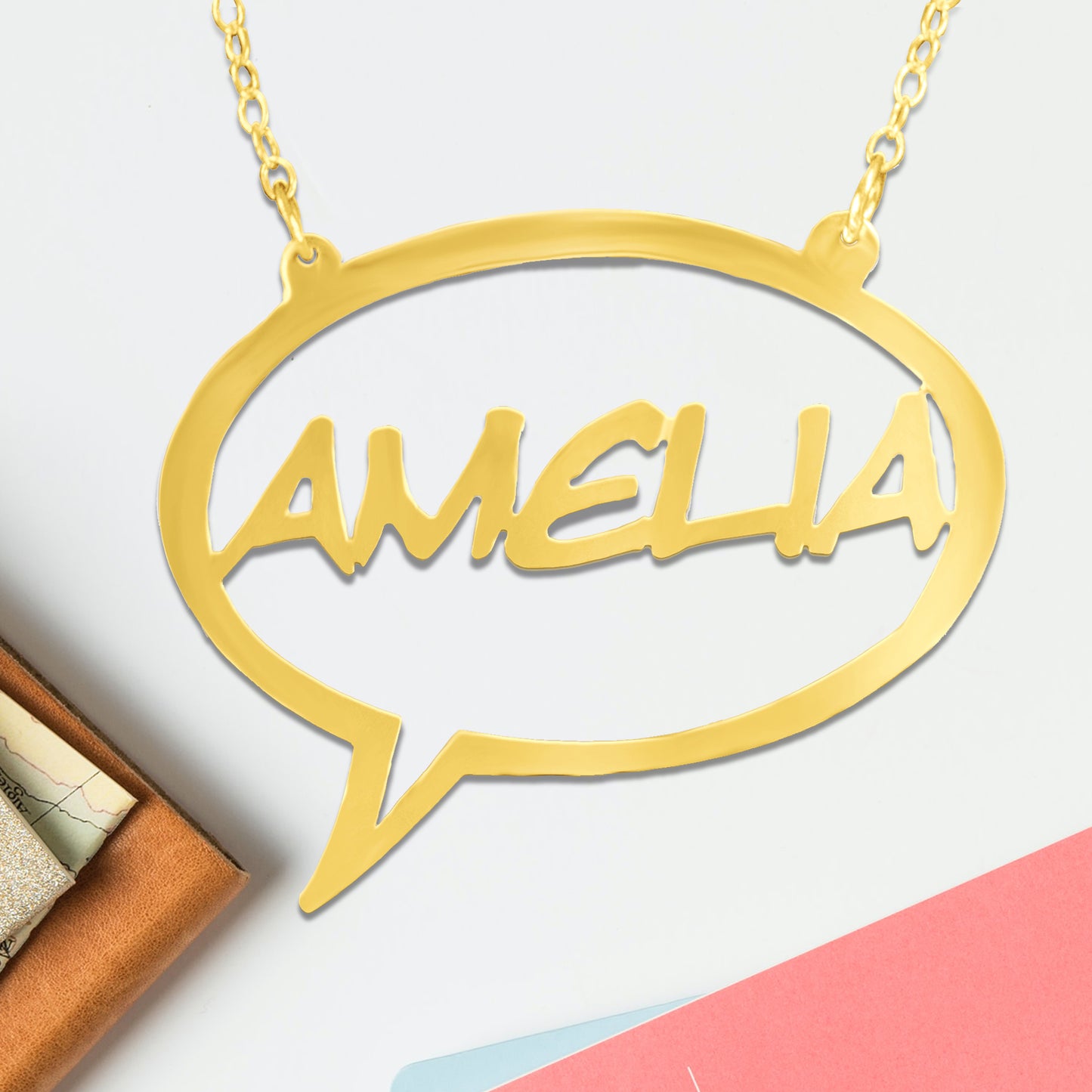 Speech Bubble Name Necklace