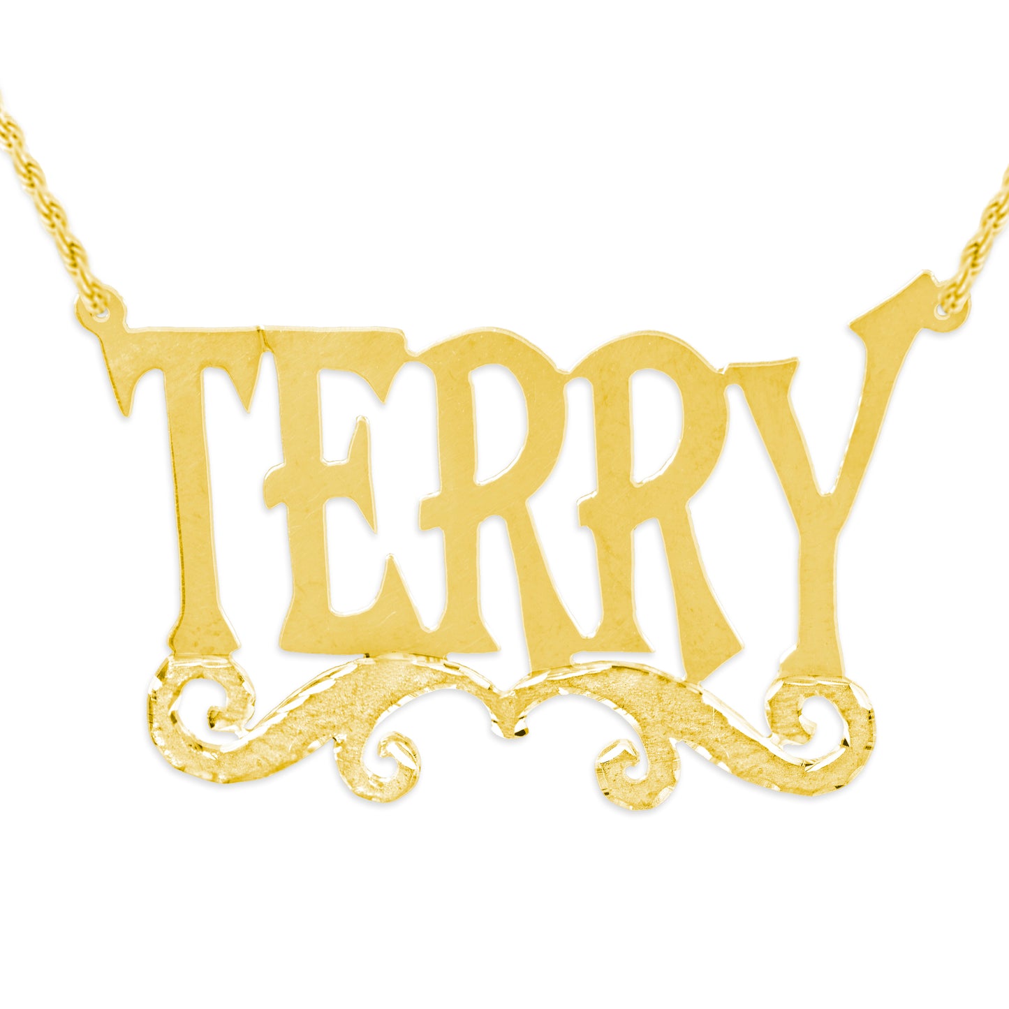 Tall Font Name Necklace