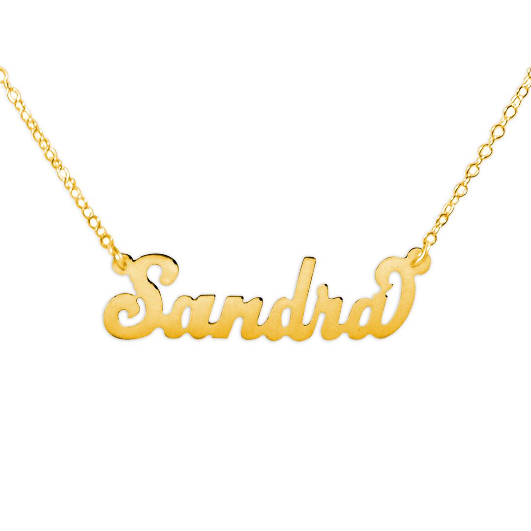 Carey Style Sterling Silver Name Necklace