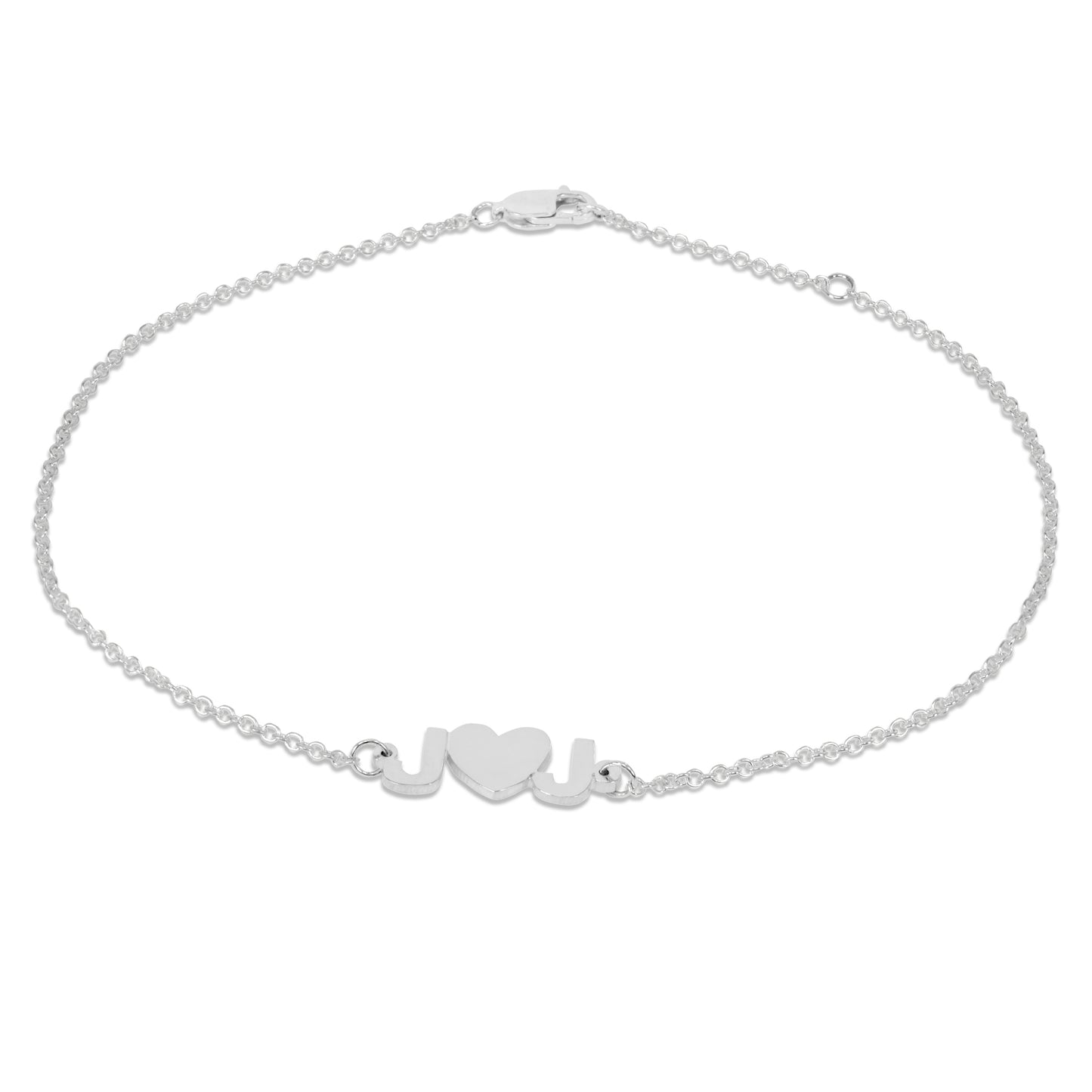 Initial Heart Anklet