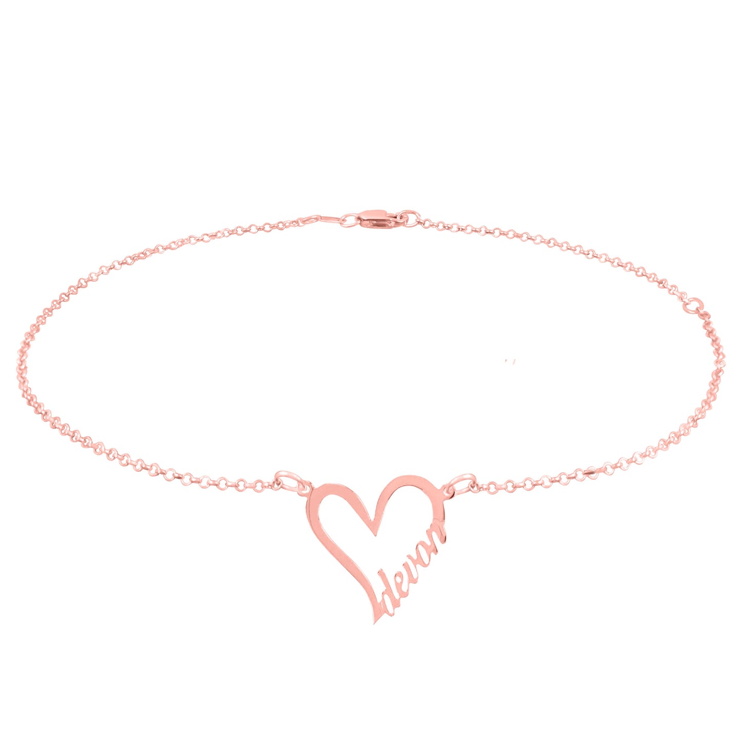 Personalized Heart Anklet