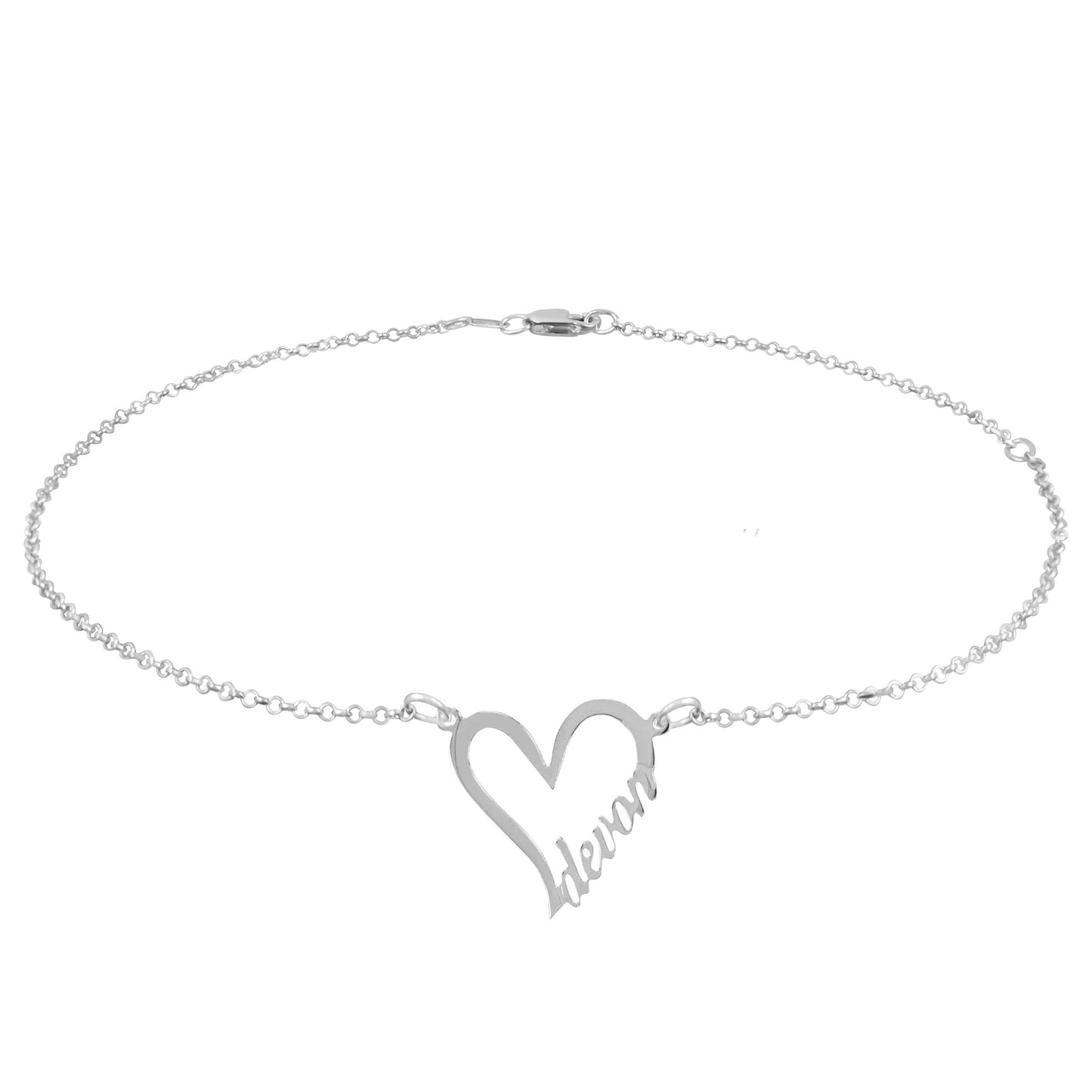 Personalized Heart Anklet