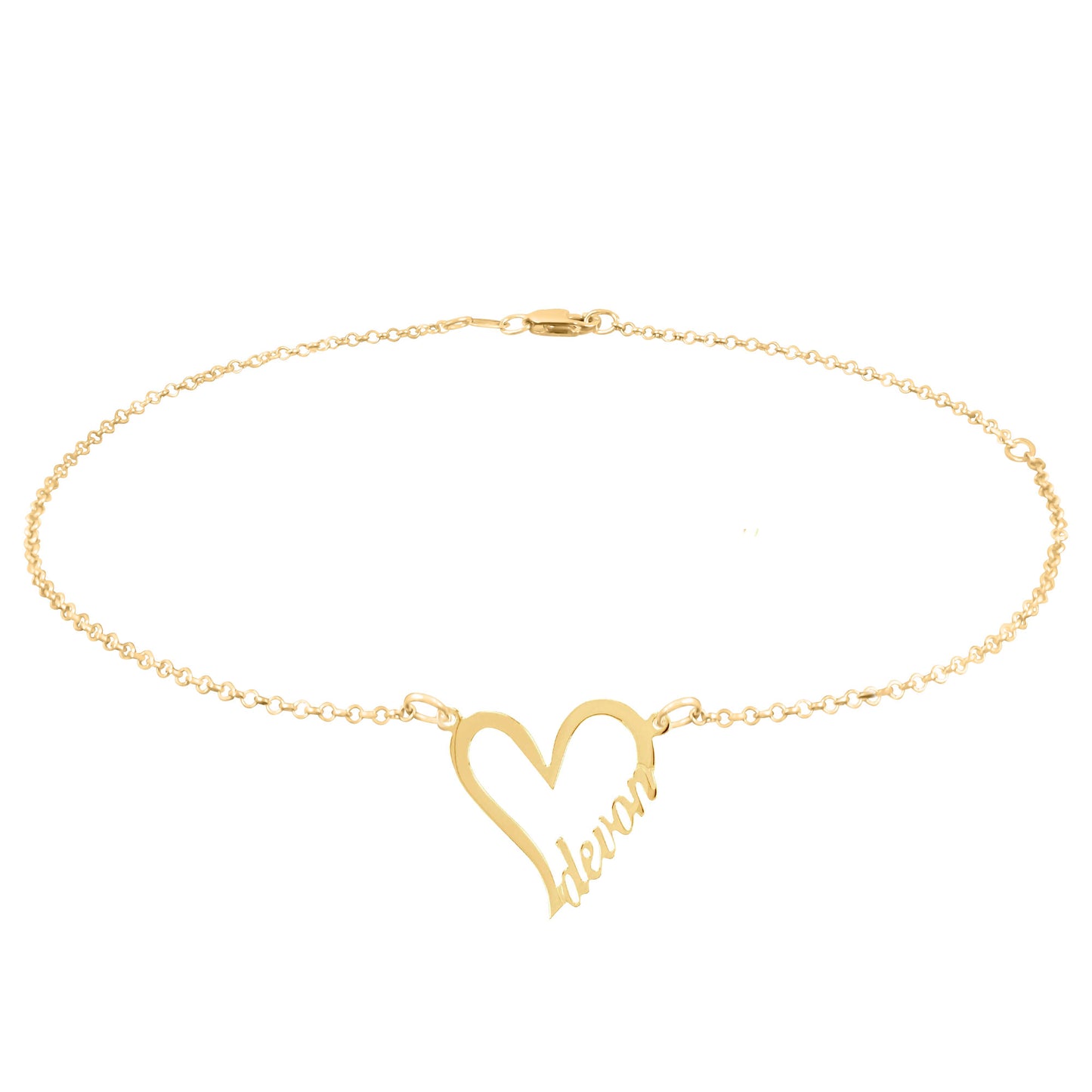 Personalized Heart Anklet