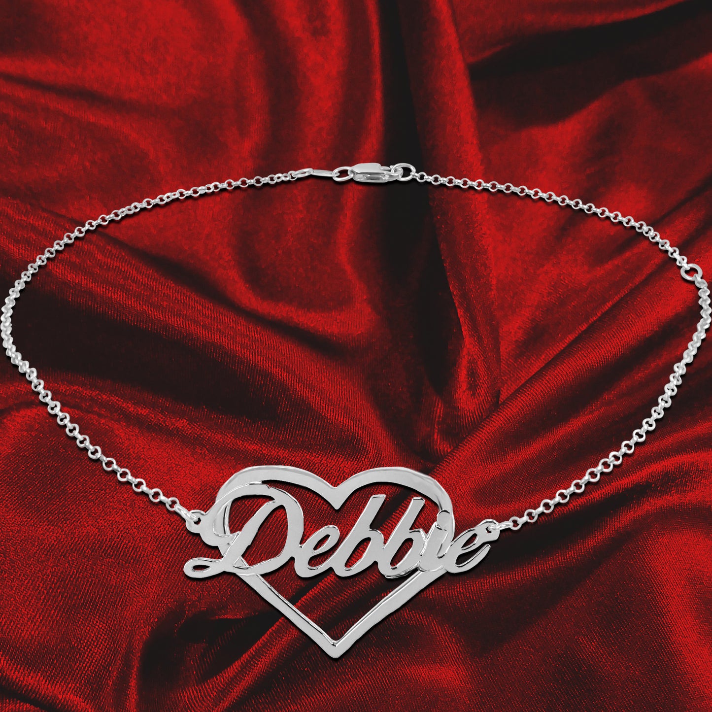 Script Name in Heart Anklet