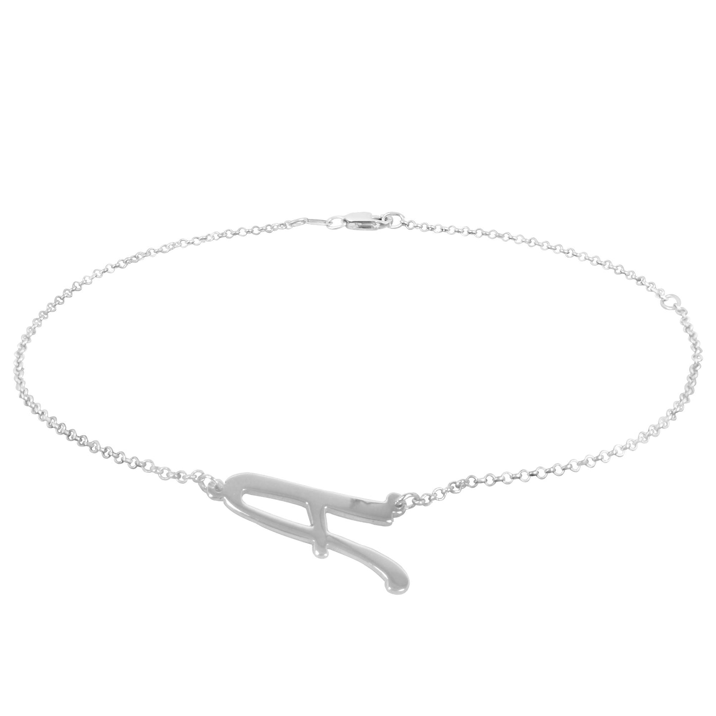 Large Balanced Script Initial Anklet