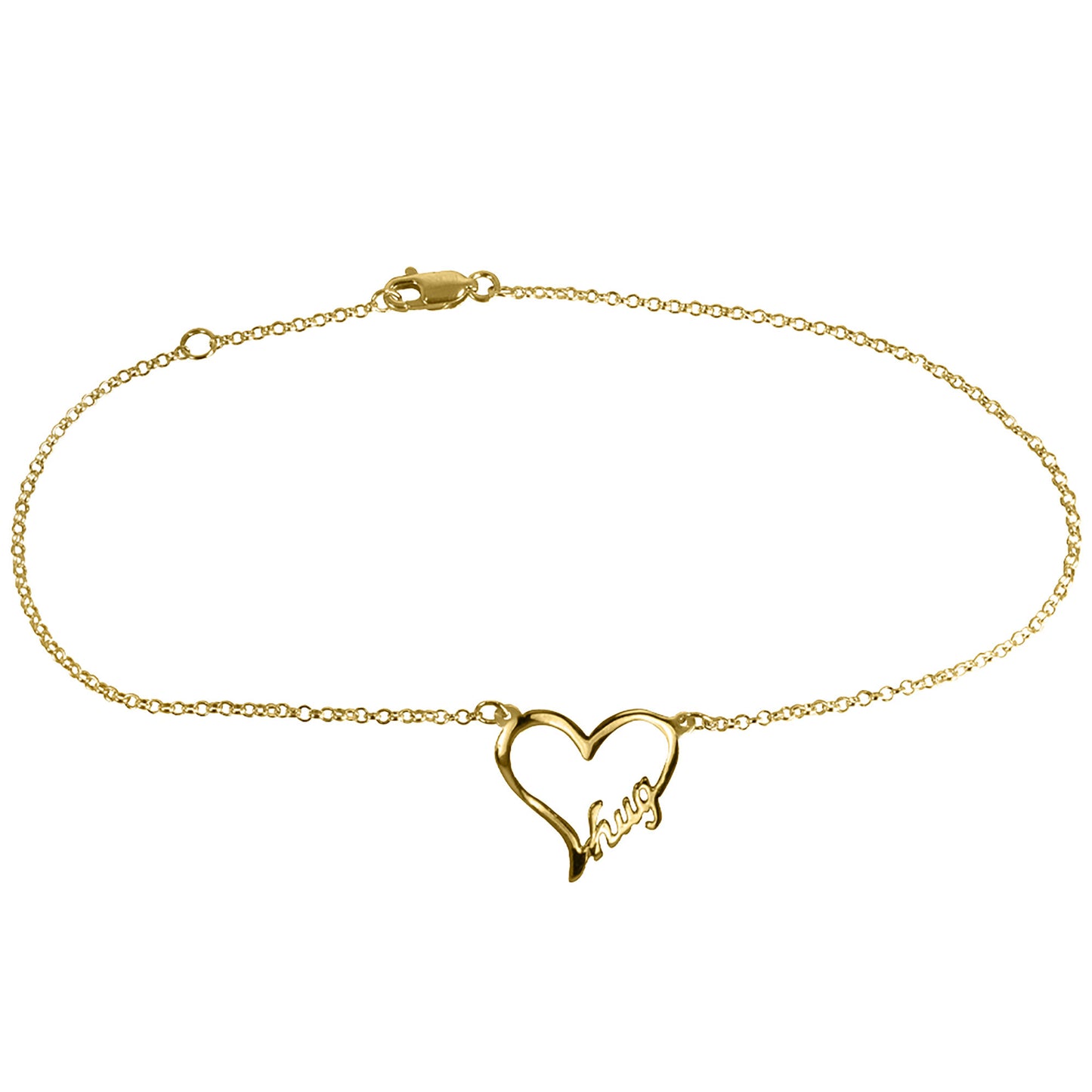 Open Heart "HUG" Anklet