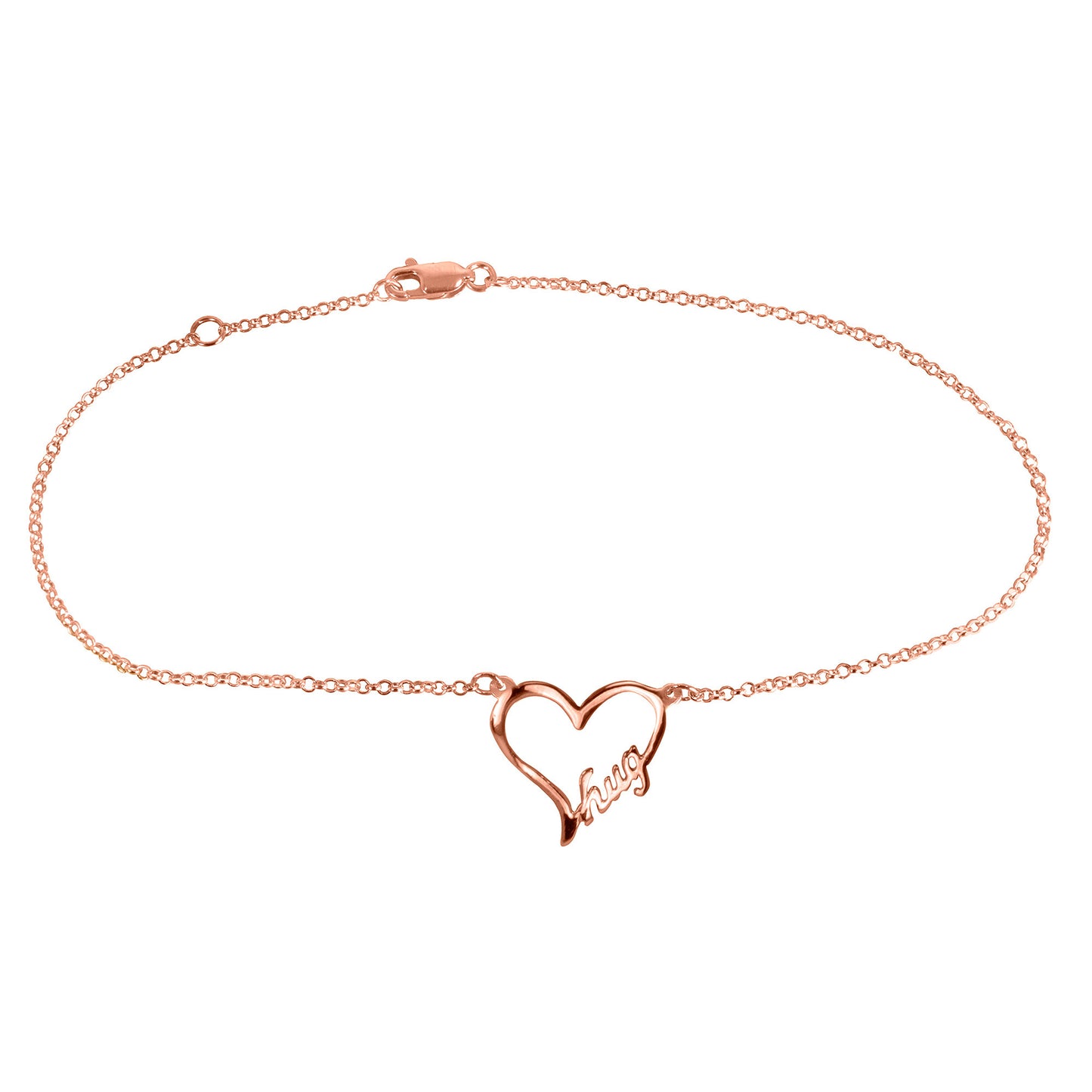 Open Heart "HUG" Anklet