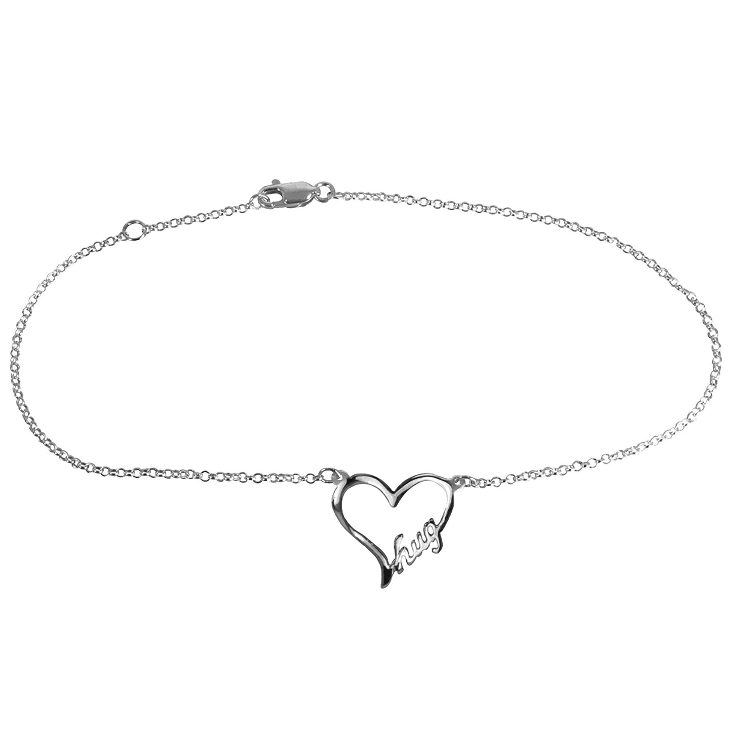 Open Heart "HUG" Anklet