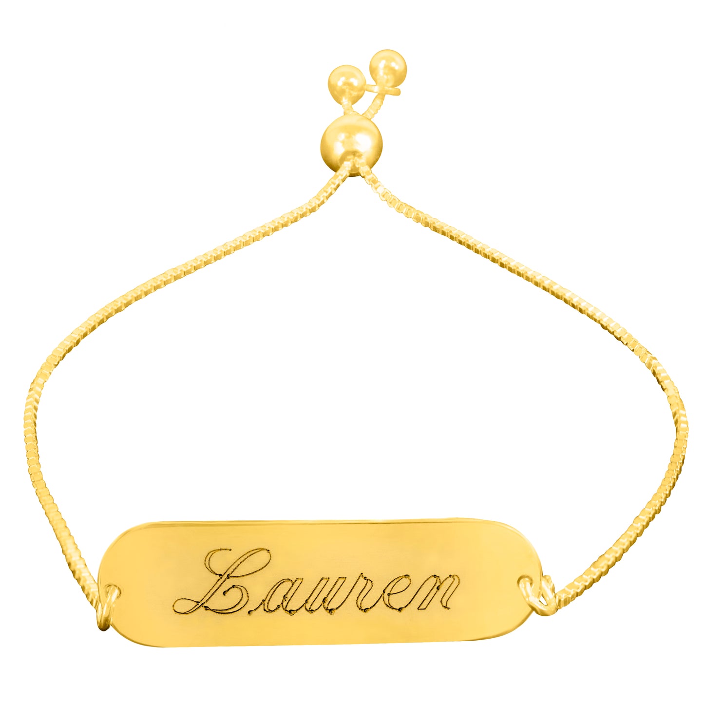 DELUXE ADJUSTABLE NAME BAR BRACELET