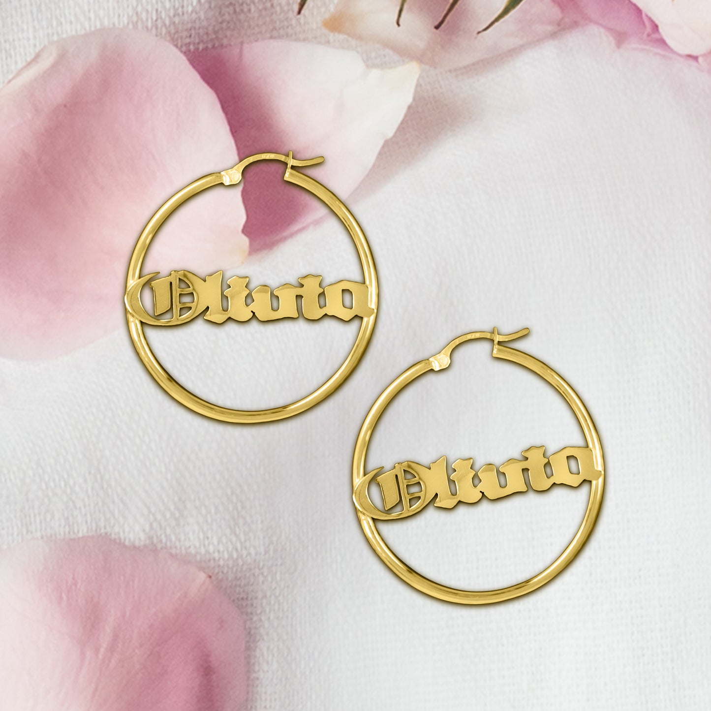 Classic Name Hoop Earring