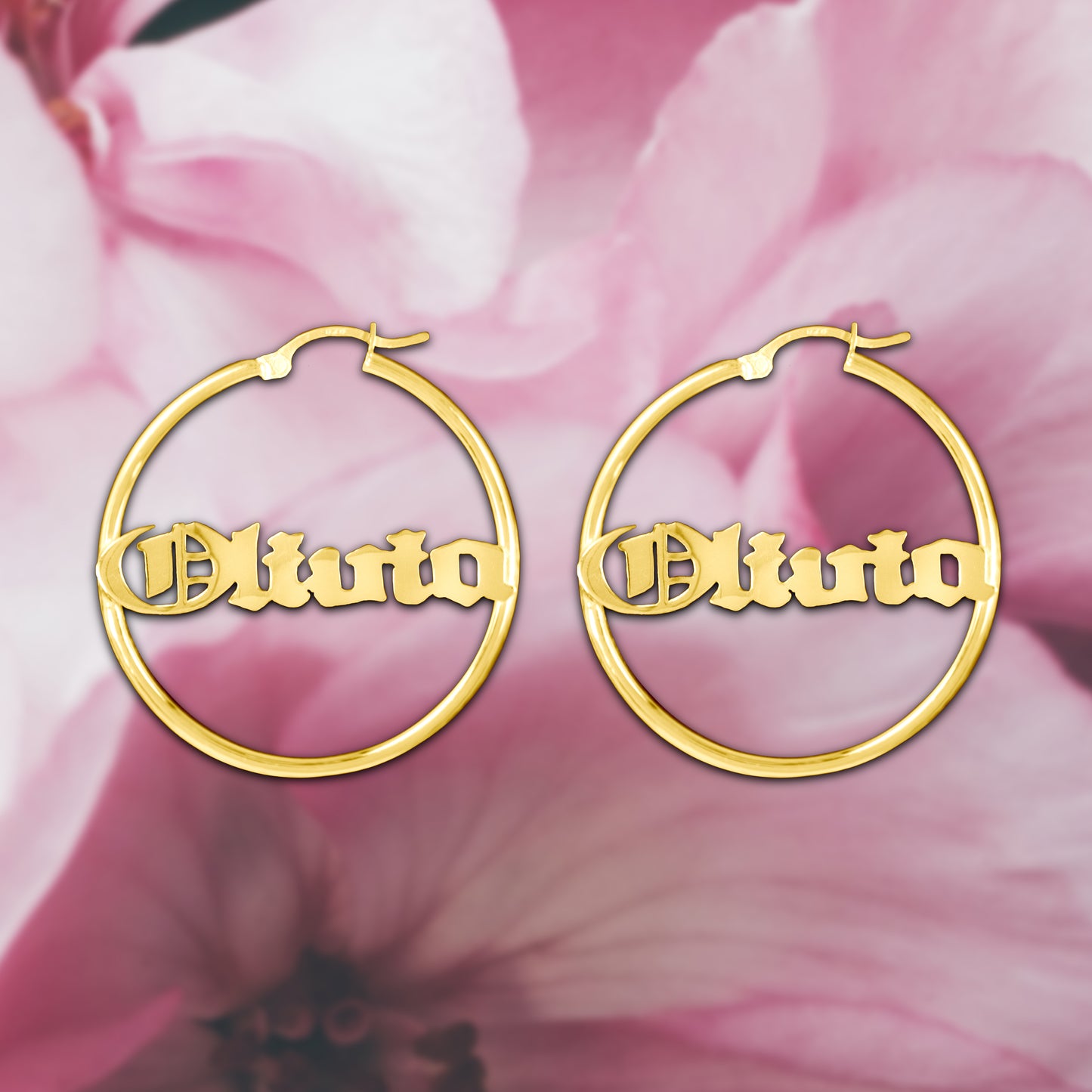 Classic Name Hoop Earring