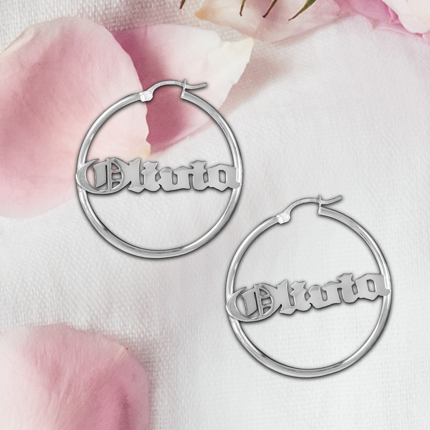 Classic Name Hoop Earring