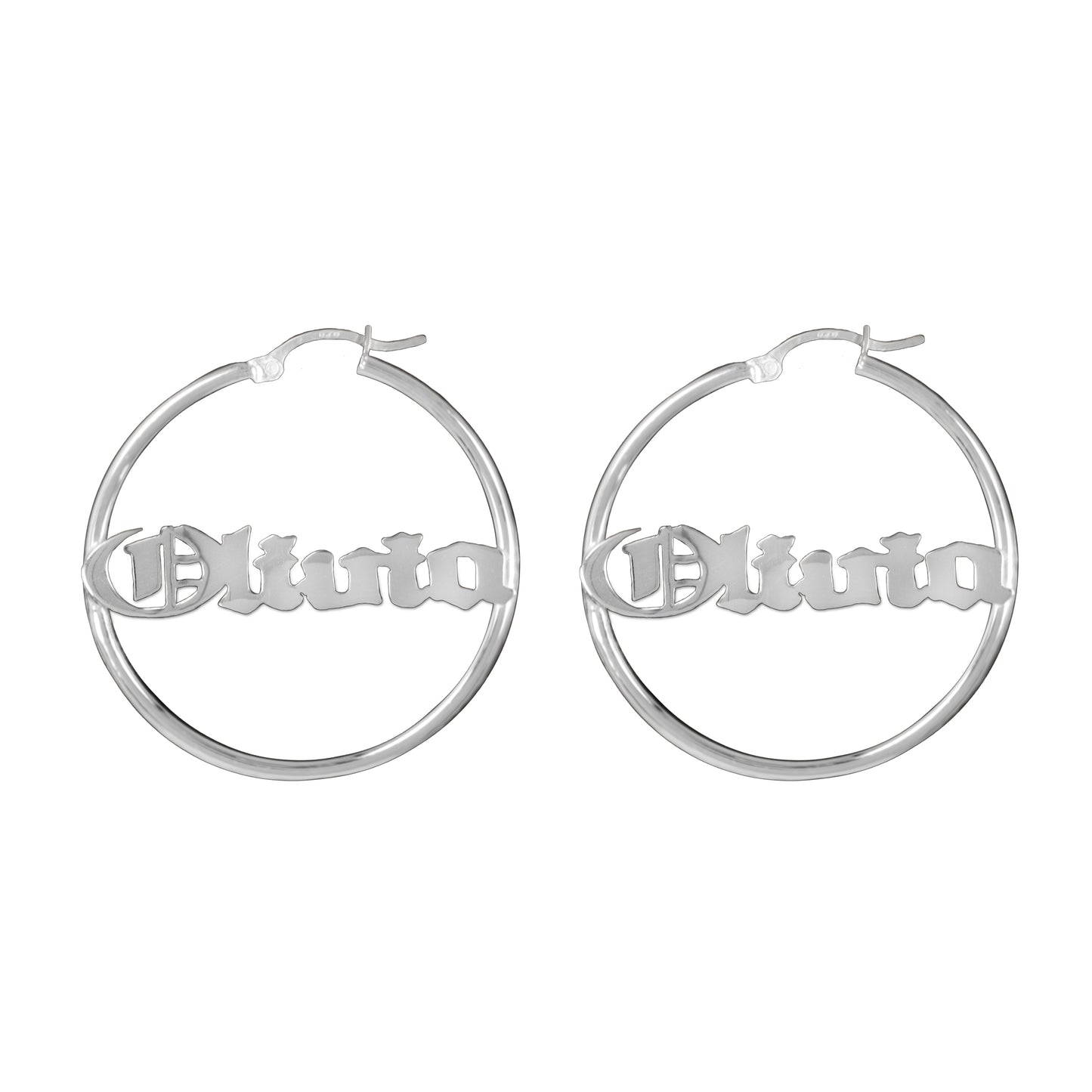 Classic Name Hoop Earring