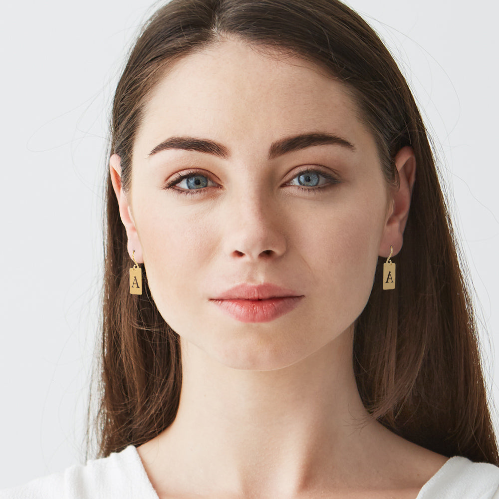 Initial Tab Earring