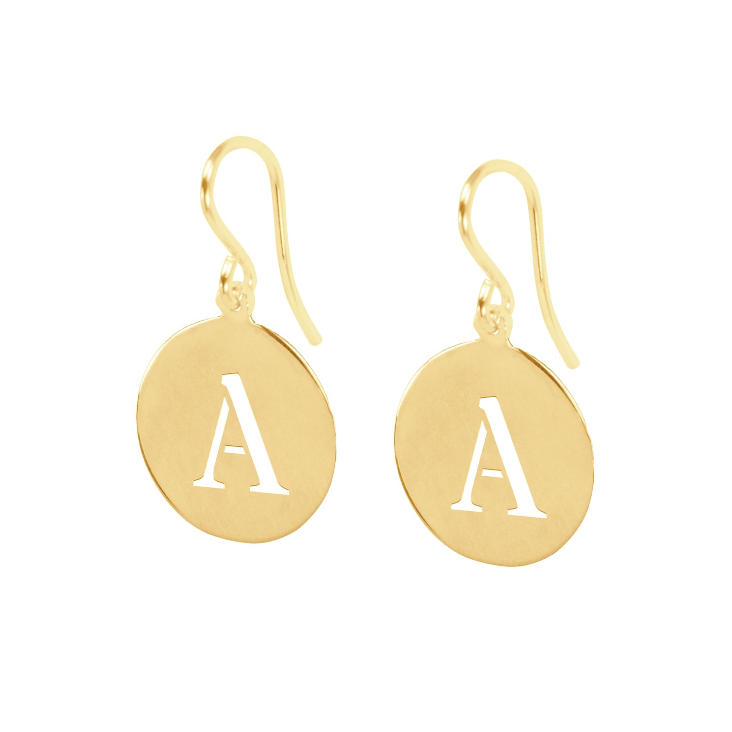 Initial Disc Earring