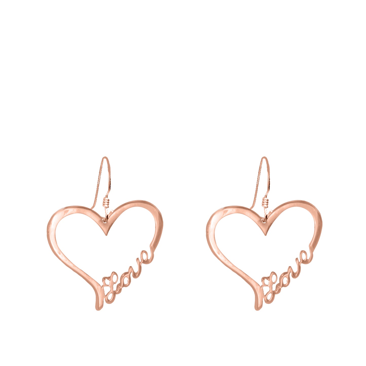 Open Heart "LOVE " Earrings