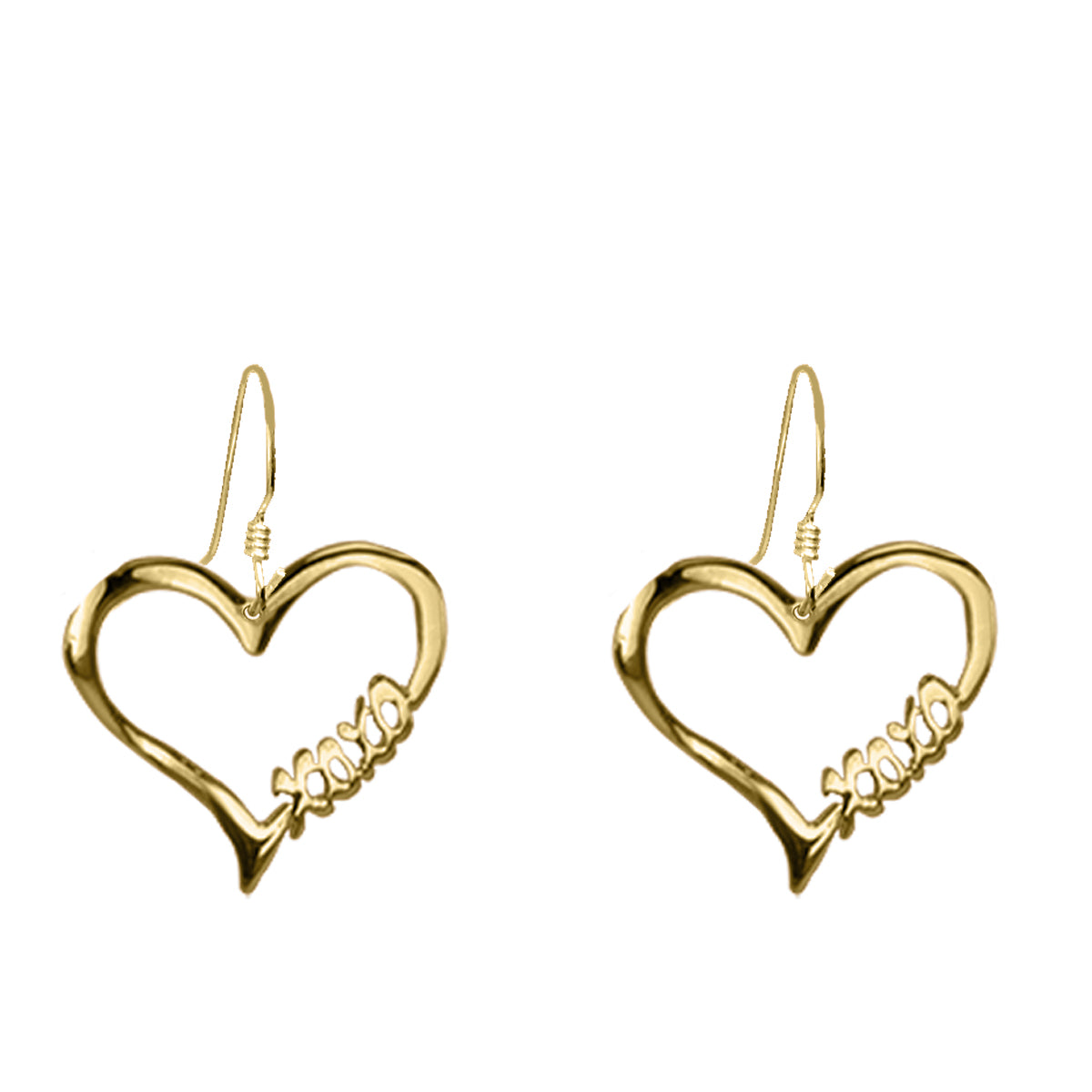 Open Heart "HUGS AND KISSES " Earrings