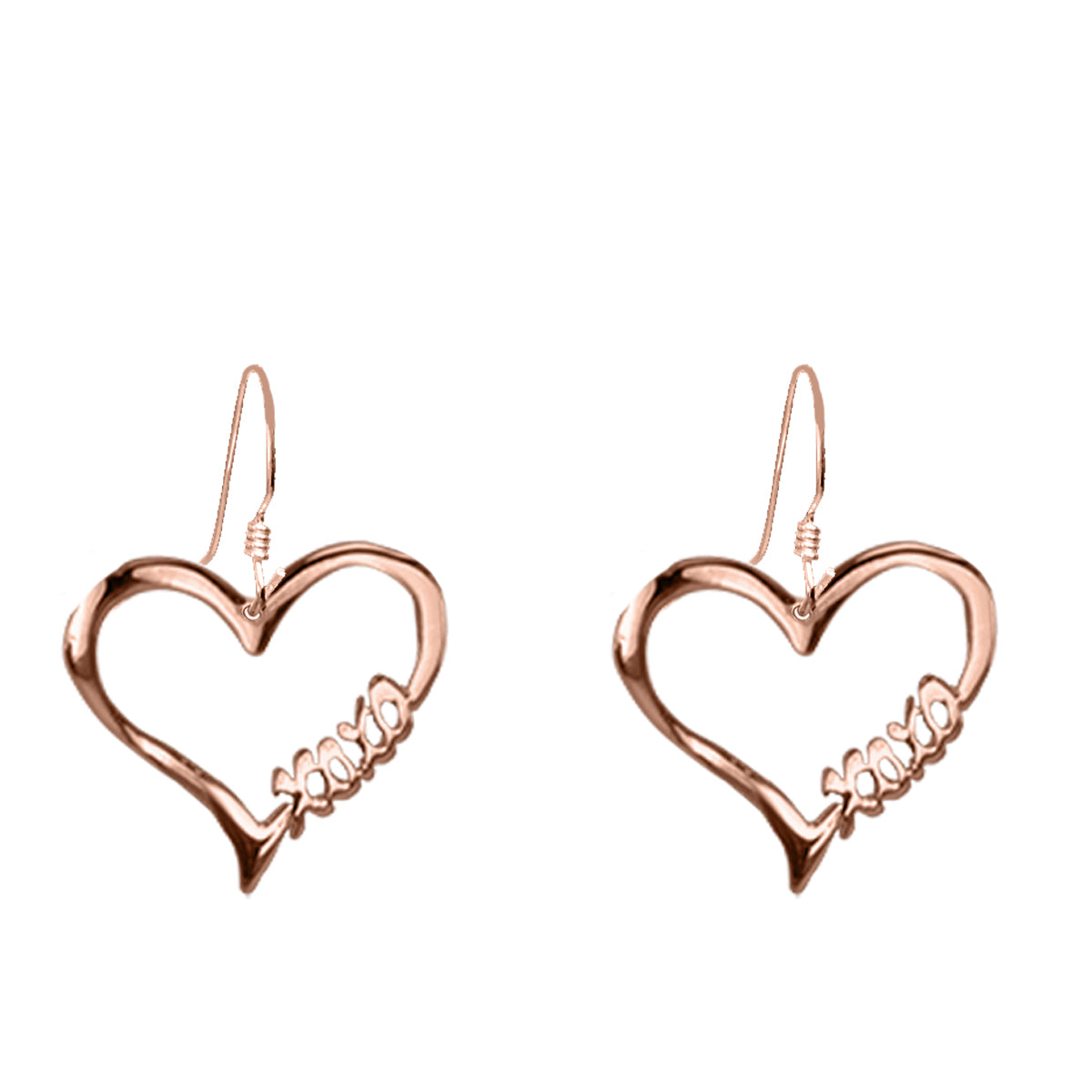 Open Heart "HUGS AND KISSES " Earrings