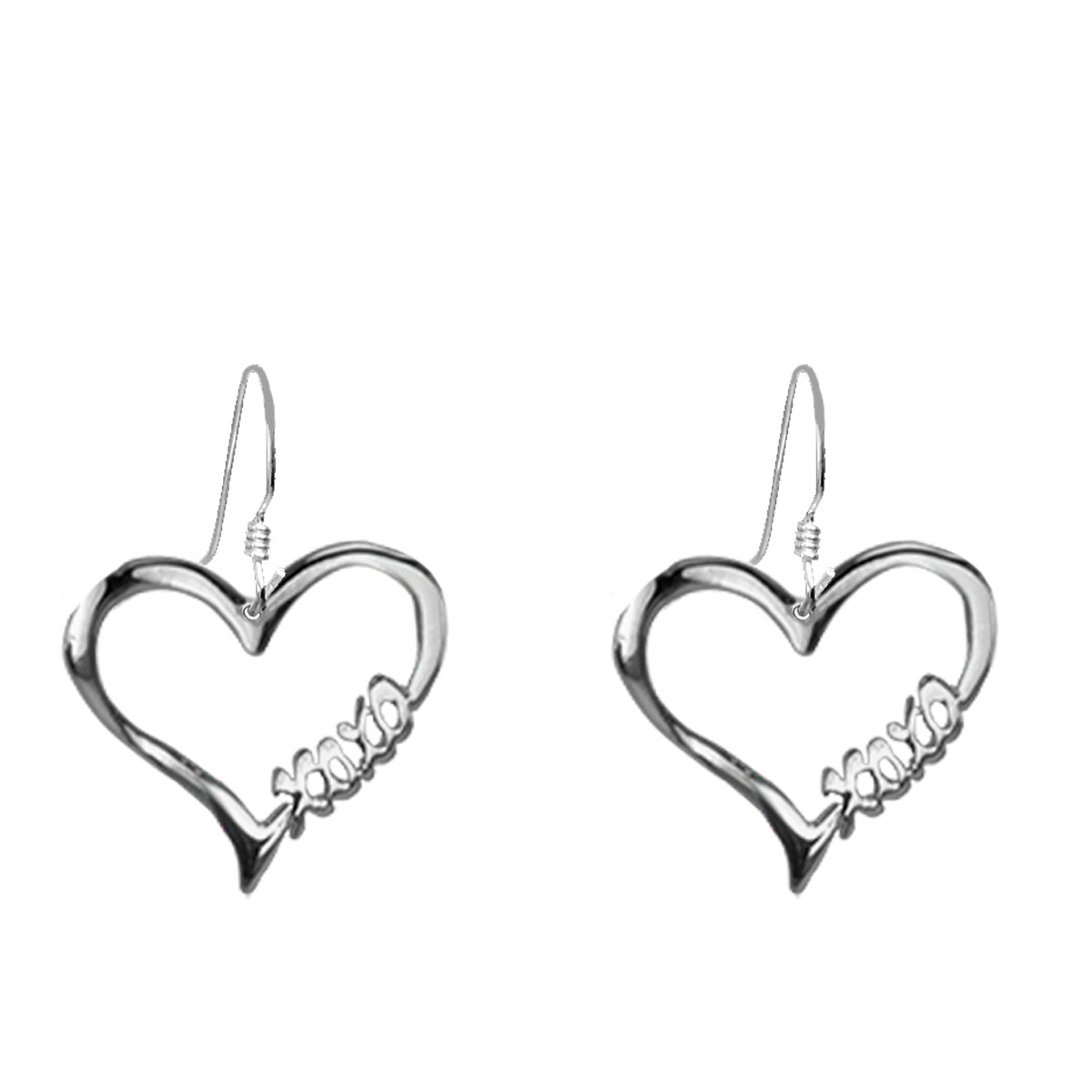 Open Heart "HUGS AND KISSES " Earrings