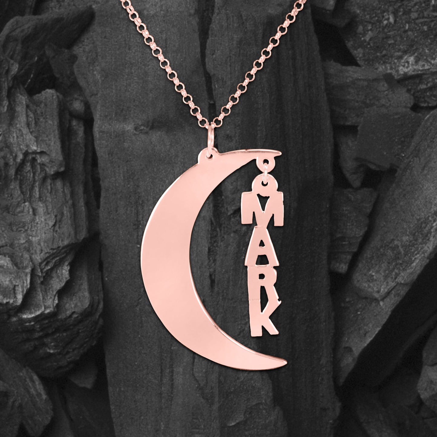 Lunar Nameplate with Hanging Name