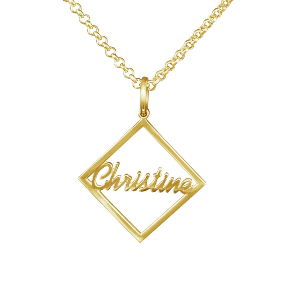Framed Personalized Name Necklace
