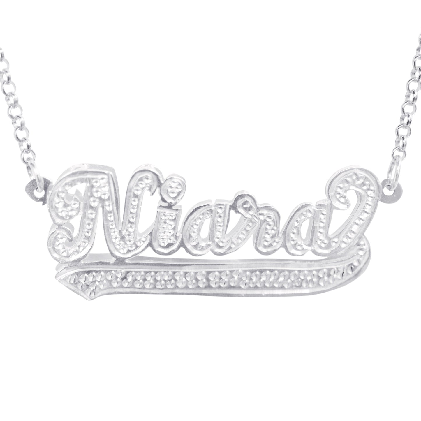 Double 3-D Nameplate with Beading and Tail
