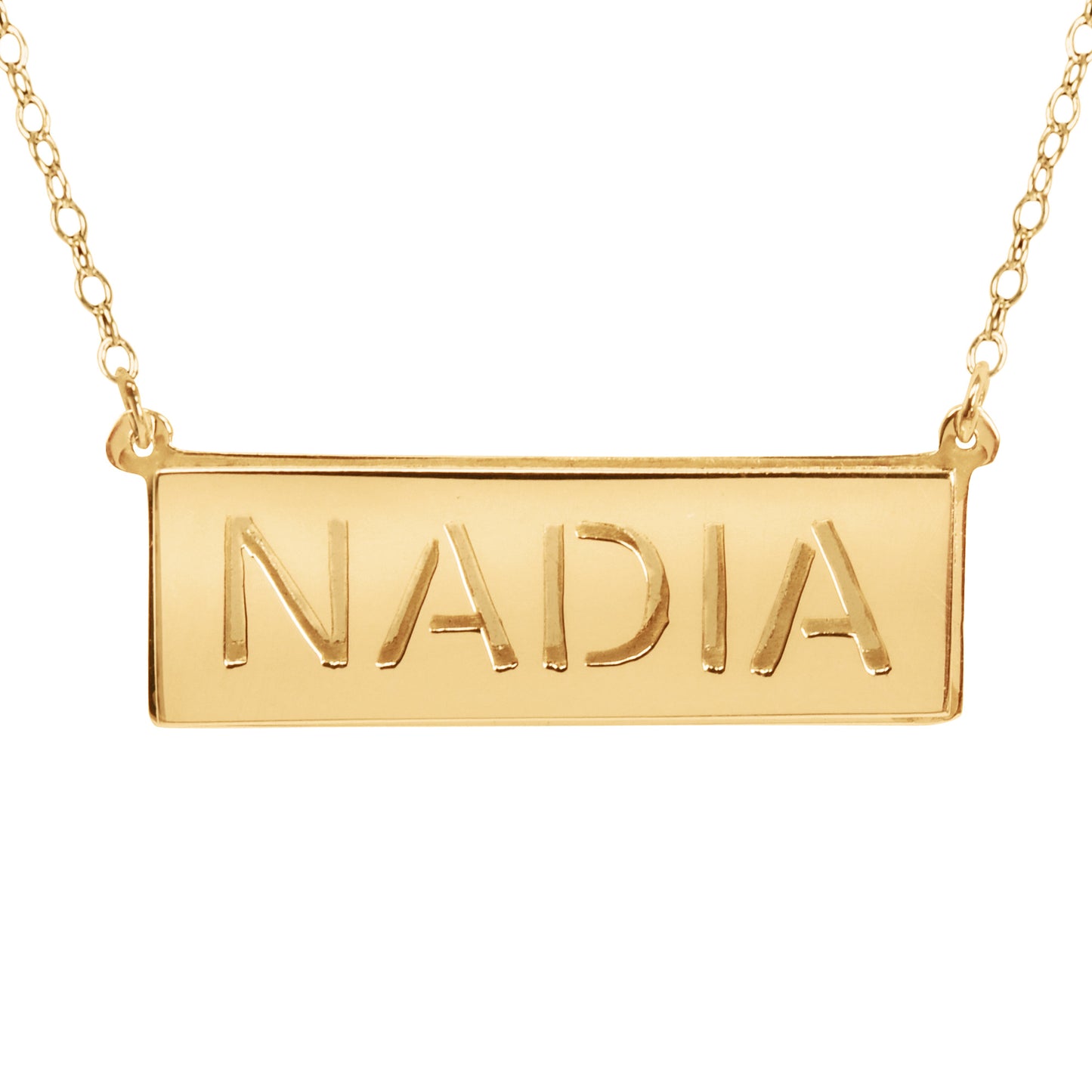 3-D Double Bar Nameplate with Cut Out Name