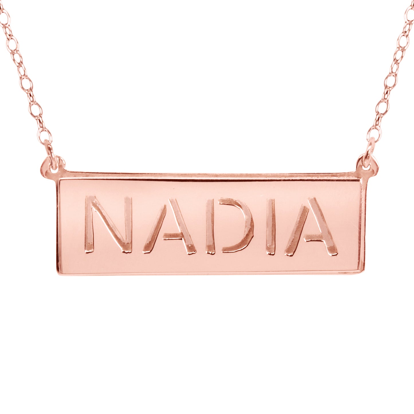 3-D Double Bar Nameplate with Cut Out Name