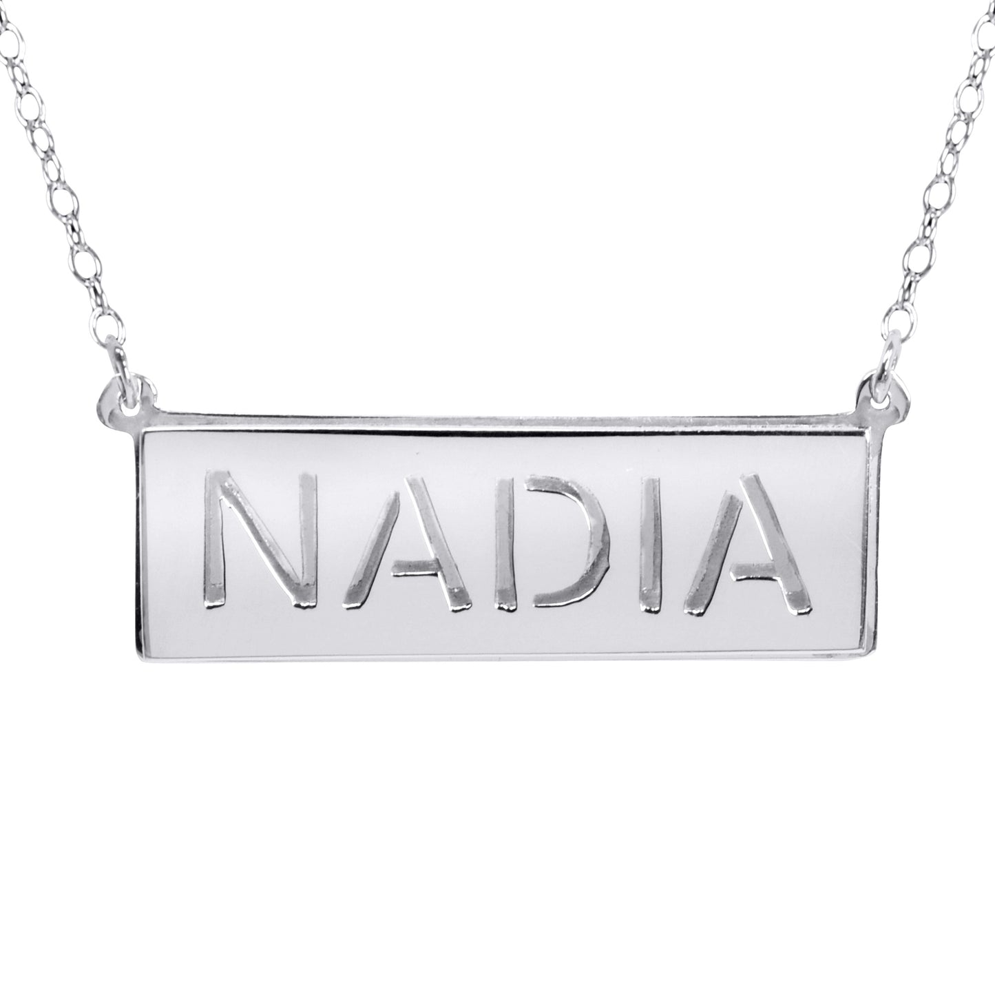 3-D Double Bar Nameplate with Cut Out Name