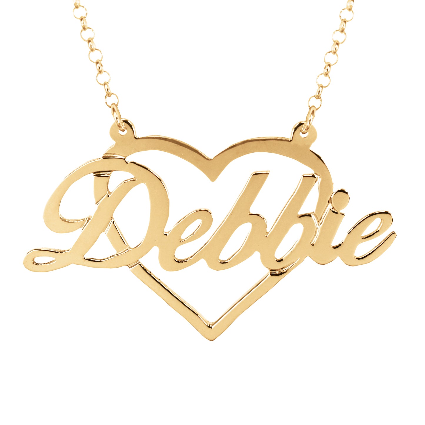 Script Name in Frame Necklace
