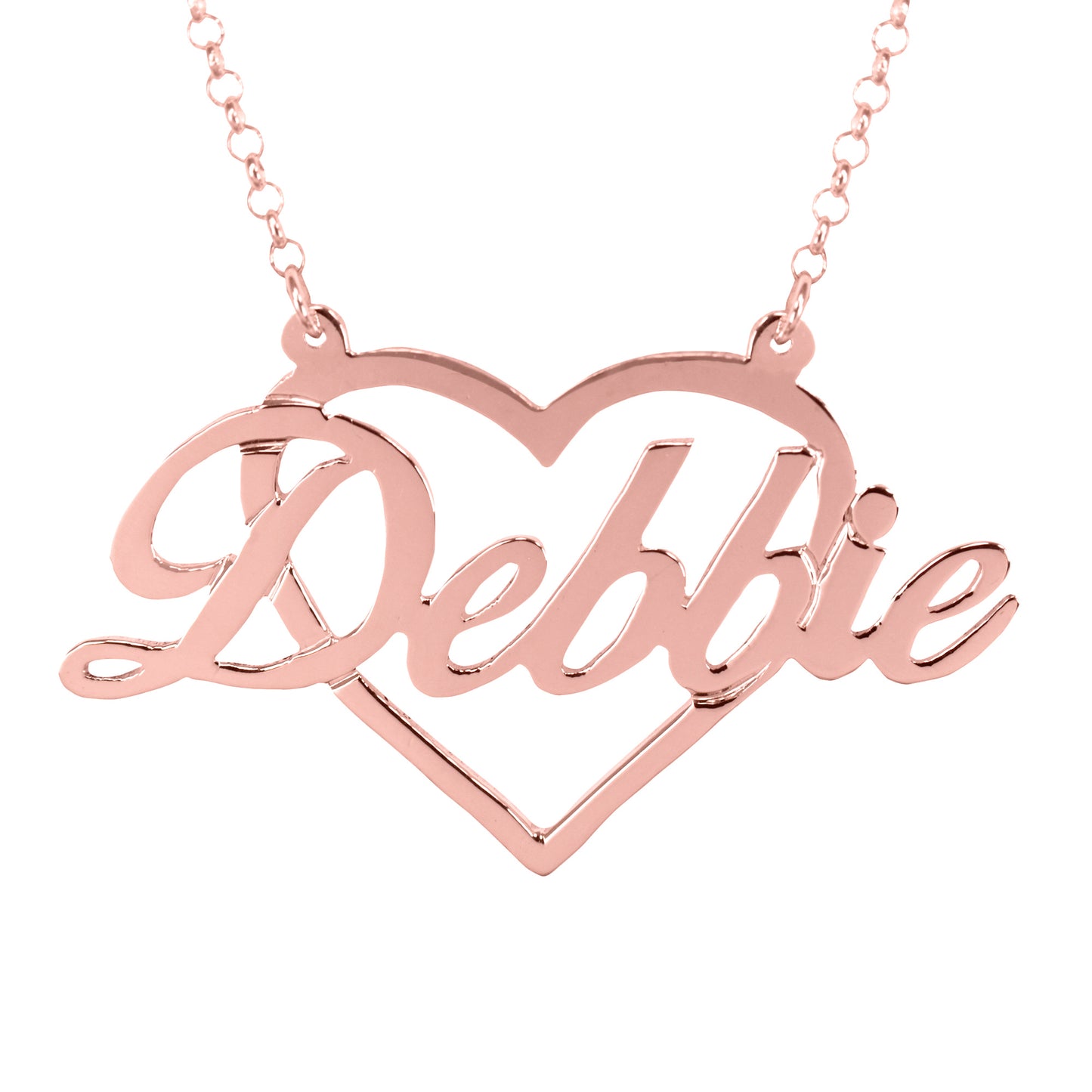 Script Name in Frame Necklace
