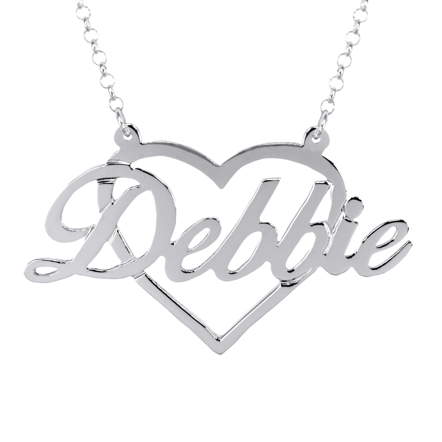 Script Name in Frame Necklace