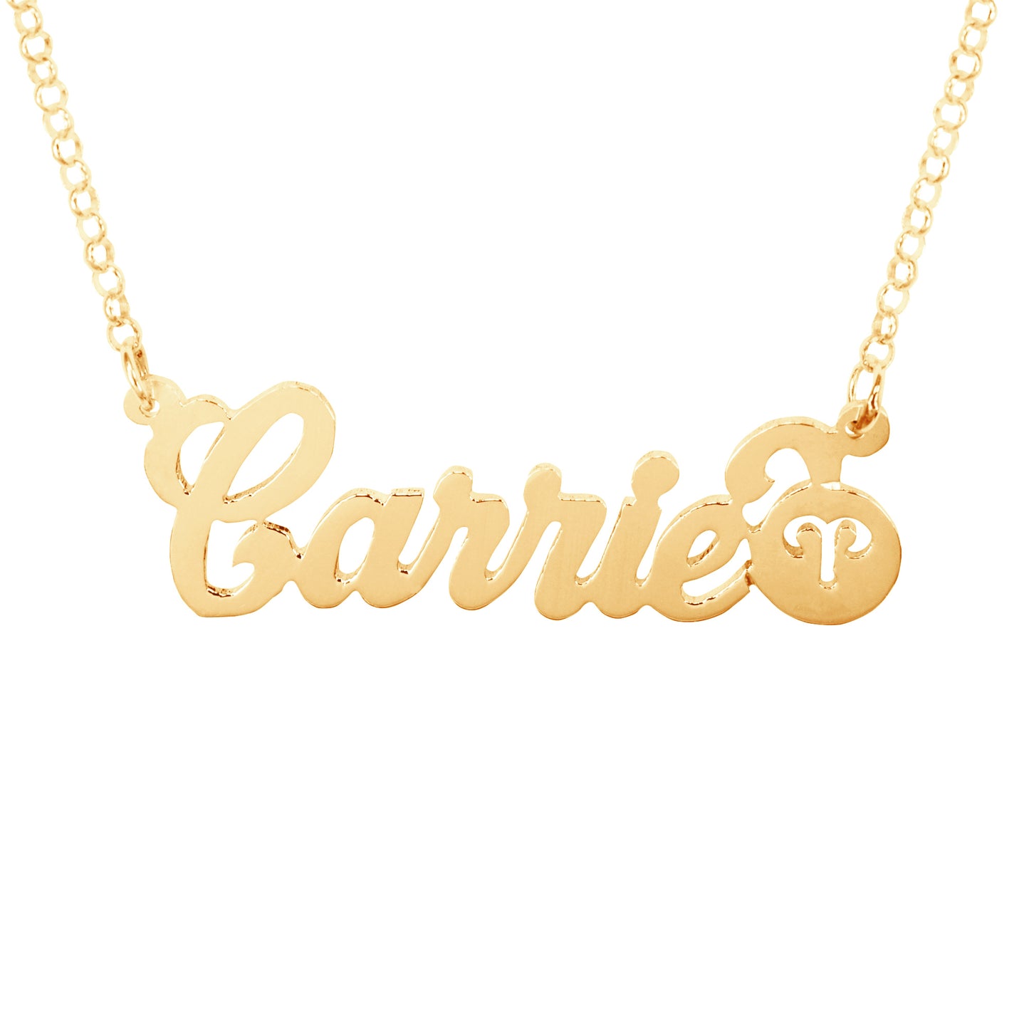 Zodiac Personalized Name Necklace