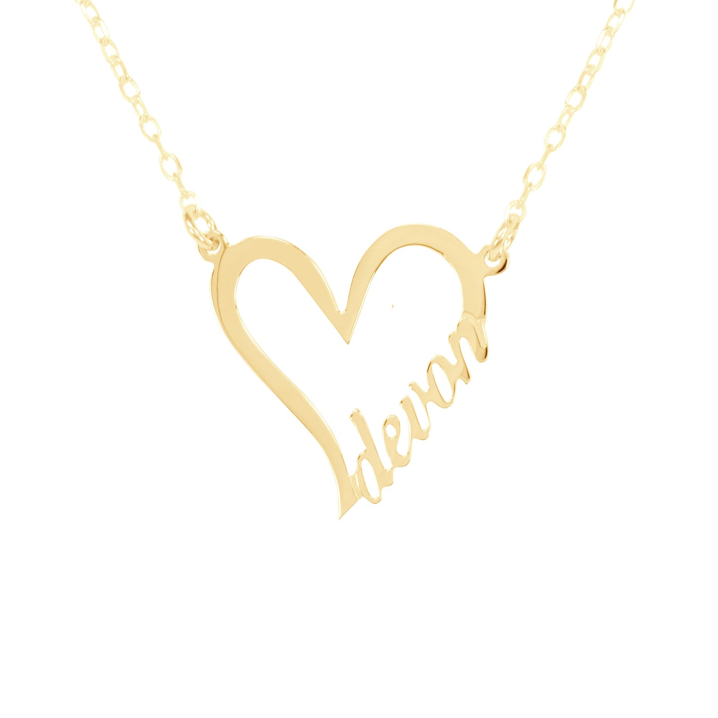 Personalized Name Heart Necklace
