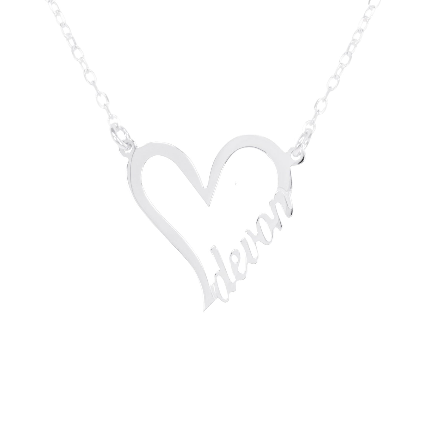 Personalized Name Heart Necklace