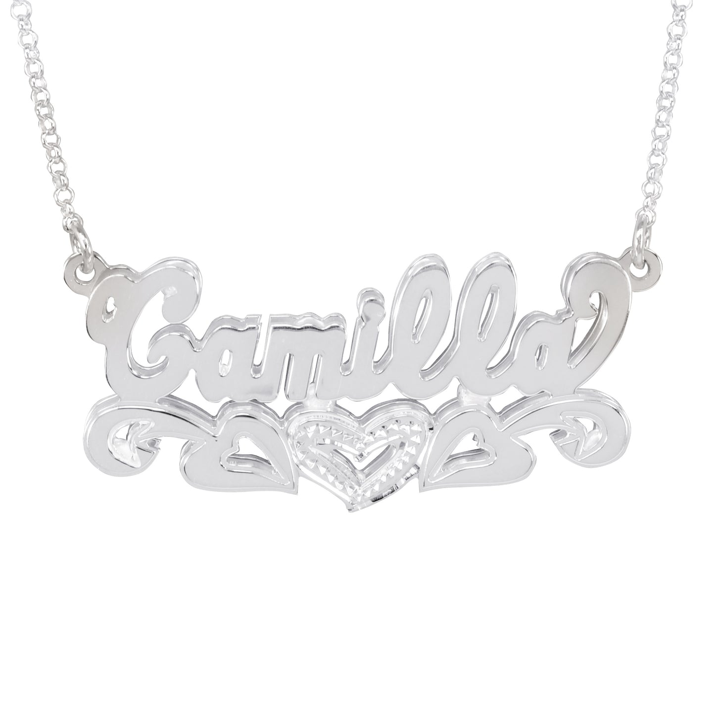 Beaded Double 3-D Nameplate