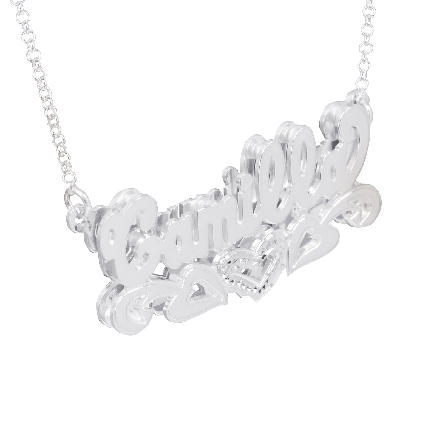 Beaded Double 3-D Nameplate
