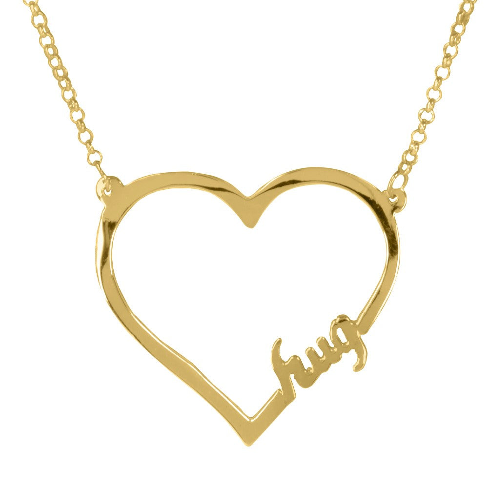 Open Heart "HUG Necklace