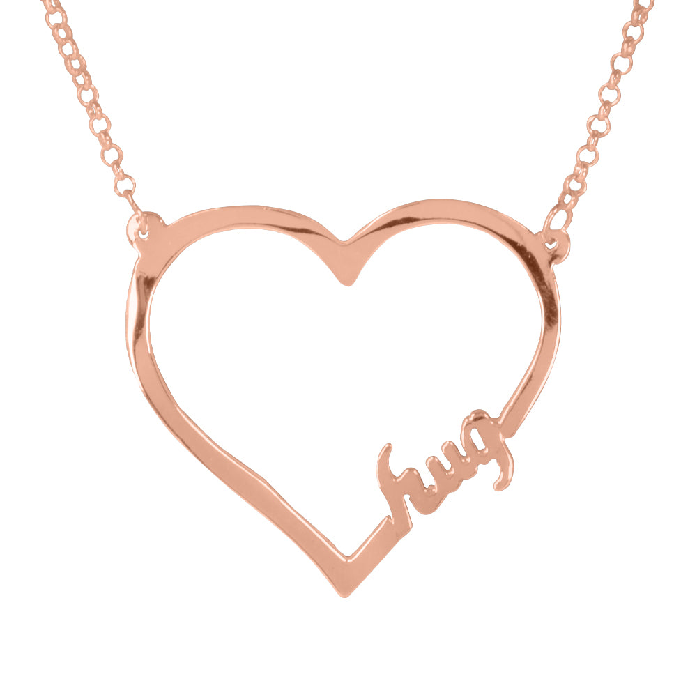 Open Heart "HUG Necklace