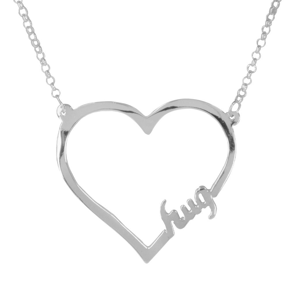 Open Heart "HUG Necklace