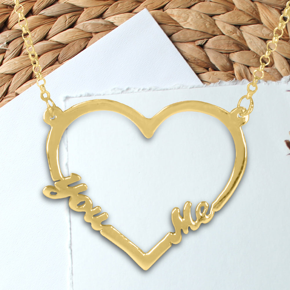 You Love Me Open Heart Necklace