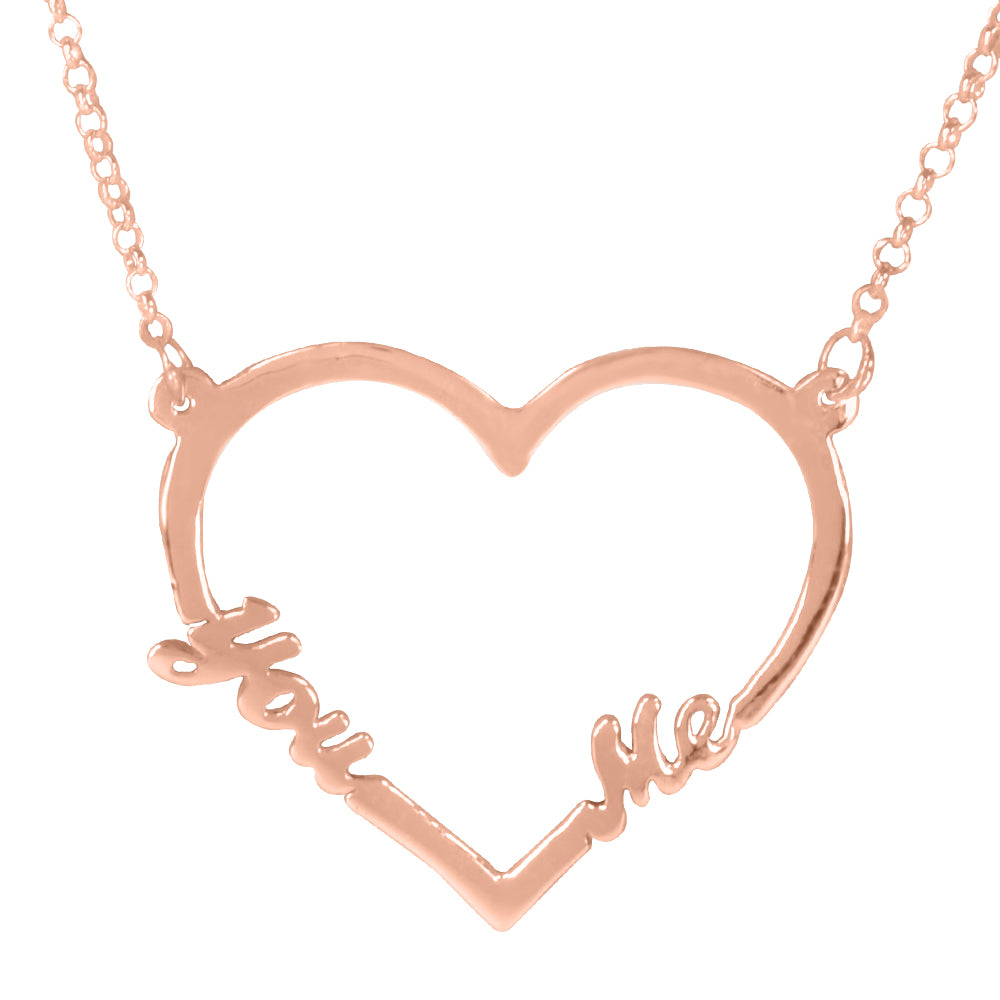 You Love Me Open Heart Necklace