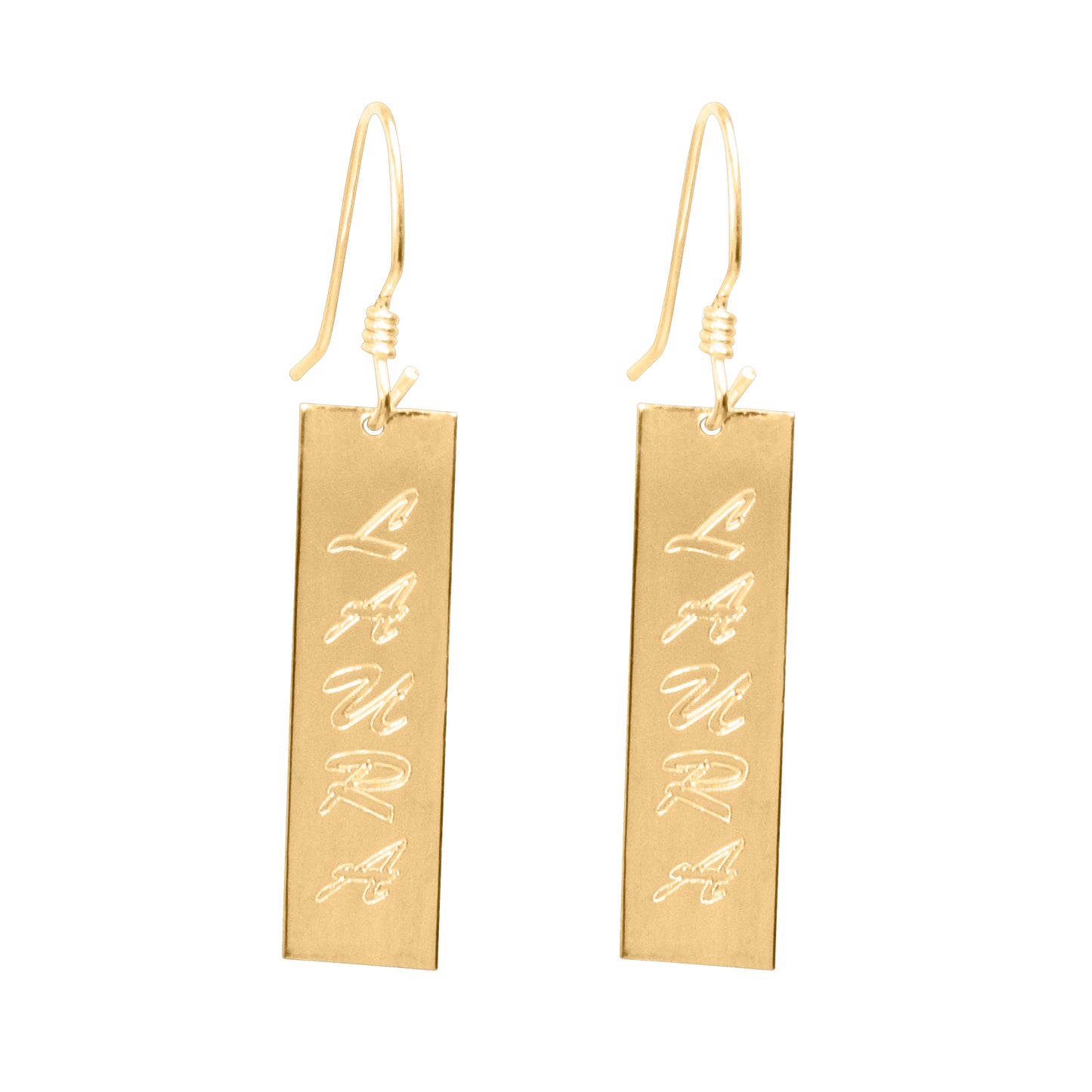 Personalized Earrings with Vertical Name