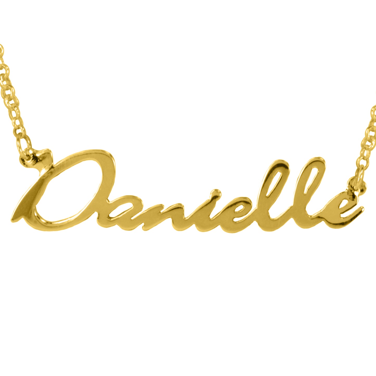 Script 14kt Gold Filled or Sterling Silver Nameplate Necklace